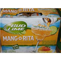 CASE OF 12 CANS BUD LIME MANG-O-RITA