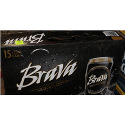 CASE OF 15 CANS BRAVA SMOOTH PREMIUM LAGER
