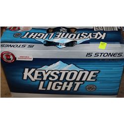 CASE OF 15 CANS KEYSTONE LIGHT BEER