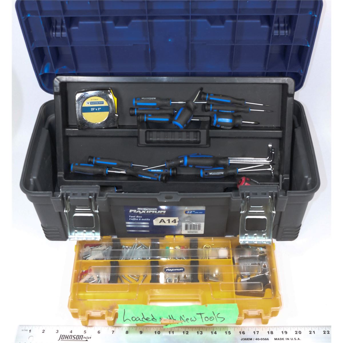 MASTERCRAFT MAXIMUM TOOL BOX WITH CONTENTS