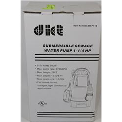 SUBMERSIBLE 1-1/4 HP SEWAGE PUMP