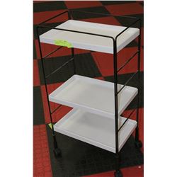 3 TIERED METAL AND PLASTIC ORGANIZER