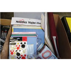 BOX OF NEW SCRAPBOOKING SUPPLIES