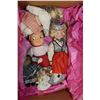 Image 1 : 8 PORCELAIN DOLLS - 6 SMALL 4" TO 6" & 2 LARGE