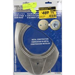 BRUSHED NICKEL FAUCET REMODEL COVER PLATE -