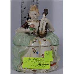 ANTIQUE HAND PAINTED TRINKET BOX