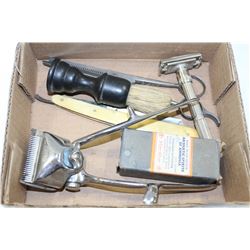 TRAY OF VINTAGE & ANTIQUE "GROOMING" TOOLS