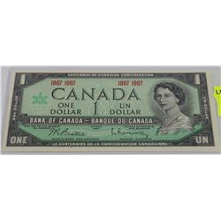 1967 CENTENNIAL CANADIAN $1 DOLLAR BILL
