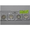 Image 1 : 1962,63,64,65 CANADA SILVER 50 CENT COINS X 4