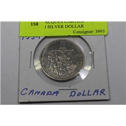 1534-1984 JACQUES CARTIER CANADIAN SILVER DOLLAR