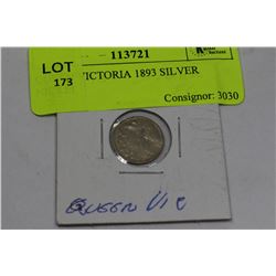 QUEEN VICTORIA 1893 SILVER NICKEL