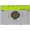 Image 1 : QUEEN VICTORIA 1896 SILVER DIME