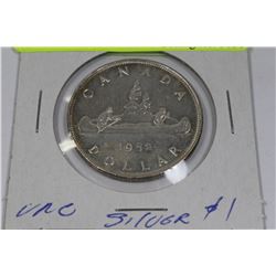 1952 UNC GEORGE VI SILVER DOLLAR
