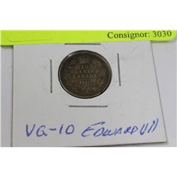 EDWARD VII 1910 SILVER DIME