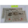 Image 1 : UNC 1910 GERMAN 1,000 MARK NOTE CONSECUTIVE S/N X2