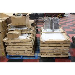 SET OF 13 COMMERCIAL STONE TOP TABLES WITH BASES