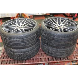SET OF TIRES ON SAVINI BLACK FORZA  22" RIMS