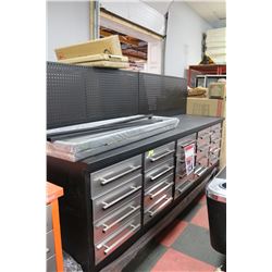 NEW 10ft 20 DRAWER HD WORK BENCH W/ HANGING WALL