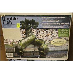 DOUBLE FISH SPOUTING STATUE
