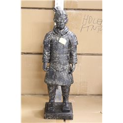 TERRA-COTTA STANDING WARRIOR STATUE