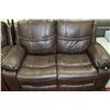 Image 2 : ROCKFORD BROWN LEATHERETTE RECLINING SOFA