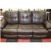 Image 3 : ROCKFORD BROWN LEATHERETTE RECLINING SOFA