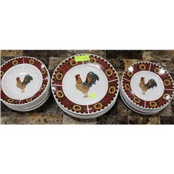 ROOSTER PLATE SET