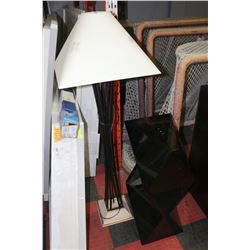 FLOOR LAMP NO SHADE SOLD WITH BLACK PLANT STAND