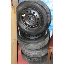 SET OF FOUR USED TIRES & RIMS 195/65R15 FITS 2000