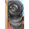 Image 1 : SET OF FOUR USED TIRES & RIMS 195/65R15 FITS 2000