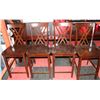 Image 1 : SET OF 4 WOOD BAR STOOLS