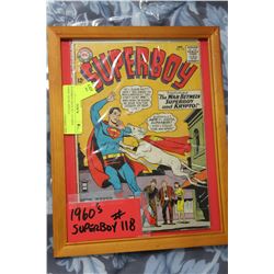 SUPERBOY ISSUE NO. 118 1960'S COMIC BOOK DISPLAY