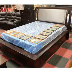 NEW QUEEN SIZE 73" X 88" BEDFRAME WITH STORAGE