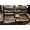 Image 2 : NEW CHOCOLATE BROWN LEATHER RECLINING SECTIONAL