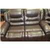 Image 4 : NEW CHOCOLATE BROWN LEATHER RECLINING SECTIONAL