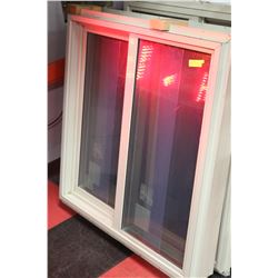 39"x39" BEIGE FRAMED SLIDING PANE WINDOW