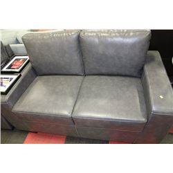 GREY 55" LEATHERETTE LOVESEAT