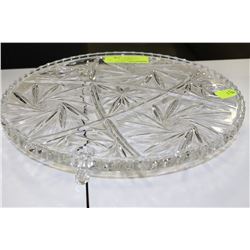 PINWHEEL CRYSTAL CAKE PLATE