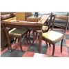 Image 1 : VINTAGE DRAW LEAF TABLE & 4 CHAIRS