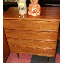 4 DRAWER SOLID WALNUT DRESSER