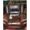Image 1 : TWO TONE BROWN LEATHERETTE RECLINING CHAIR