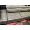 Image 2 : GREY LEATHERETTE CHAISE LOUNGE SECTIONAL