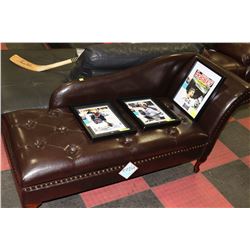 BLACK LEATHETTE 118" X  69" L SHAPED SECTIONAL