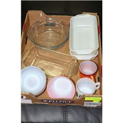 FLAT OF FIRE-KING DISH WEAR