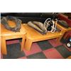 Image 1 : OAK COFFEE TABLE & 2 END TABLES