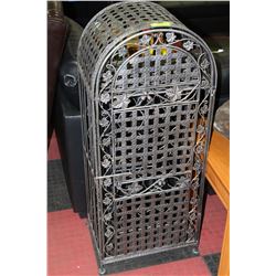 44" TALL HEAVY METAL WINE RACK.