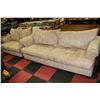 Image 1 : BEIGE MICROSUEDE 88" SOFA 