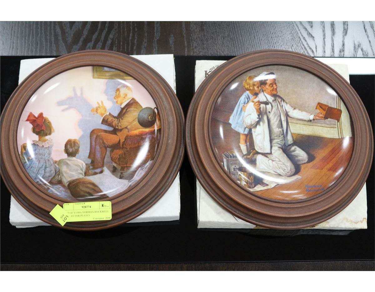 SET OF V1980s NORMAN ROCKWELL COLLECTOR PLATES