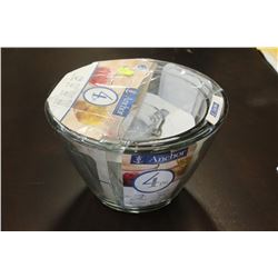 4PC ANCHOR GLASS BOWL SET