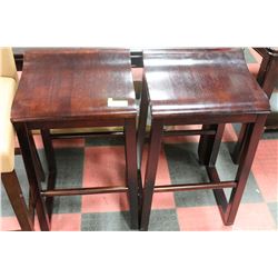 2 NEW WOODEN BAR STOOLS